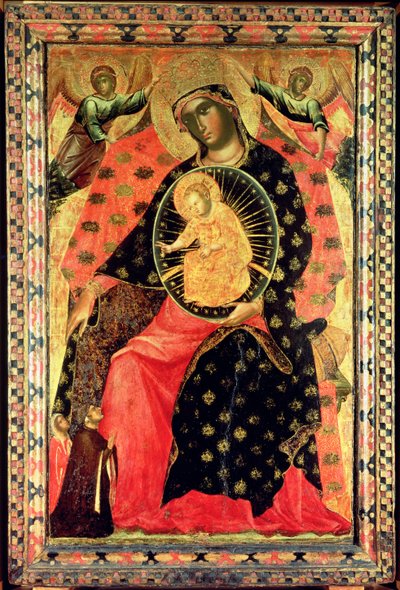 Madonna and Child Enthroned with Two Devout People by Paolo Veneziano